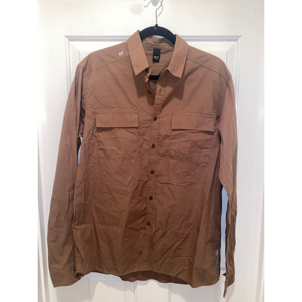 AlphaTauri Button Shirt  Brownish Green L/S Flap Pockets WOSKA V1.Y4.01 Mens L